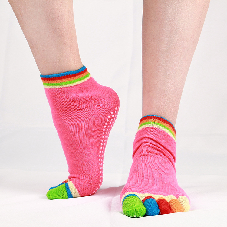 Non-slip Yoga Socks Toe Socks Color Professional Fitness Training For Beginners Aerial Dance Movement Toe Socks Female